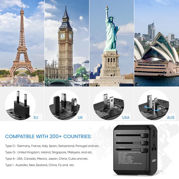 Adaptador de viaje multipuerto