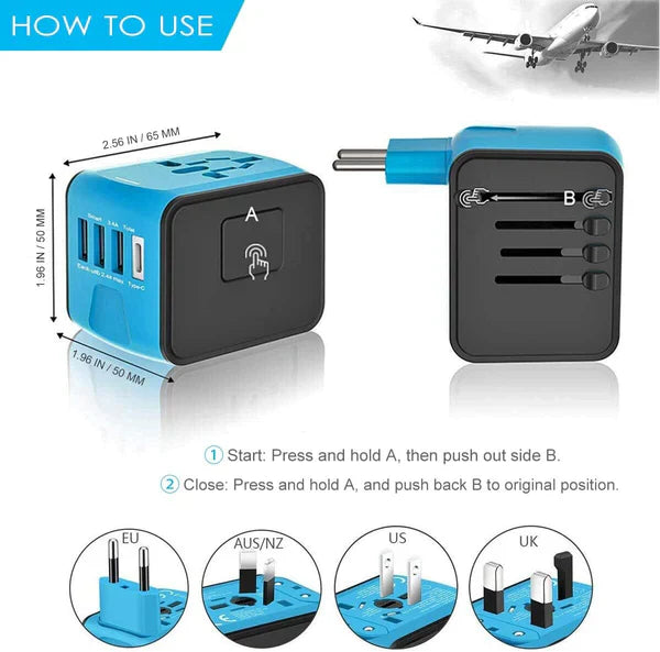Adaptador de viaje multipuerto