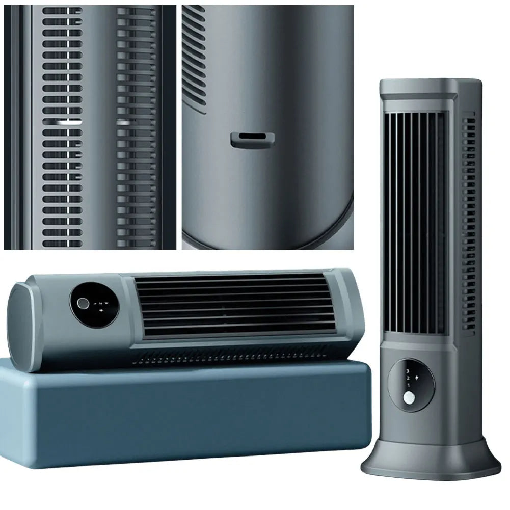 Mini ventilador de escritorio recargable con aire acondicionado