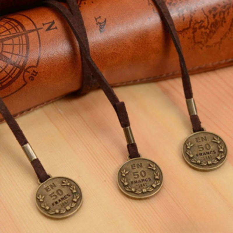 Estuche de cuero vintage para lápices
