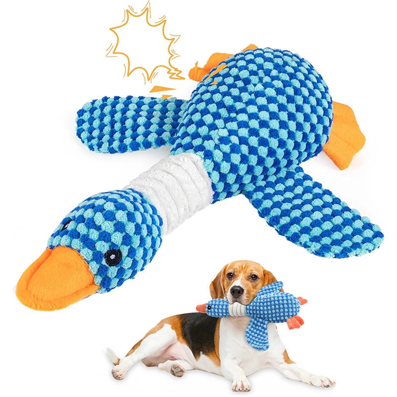 Juguete masticable de peluche para perros con chirriador