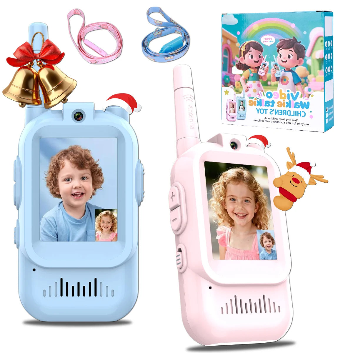 Walkie Talkie de video para niños, paquete de 2
