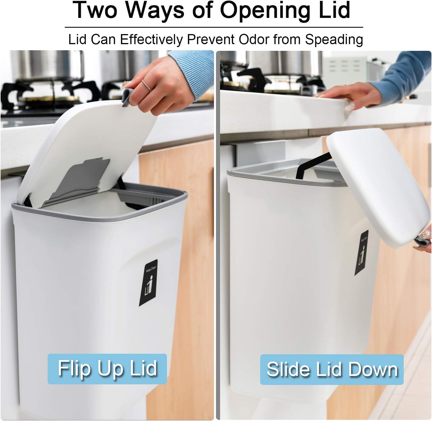 2.4 Gallon Kitchen Compost Bin For Counter Top Or Under Sink - TRENDVYO