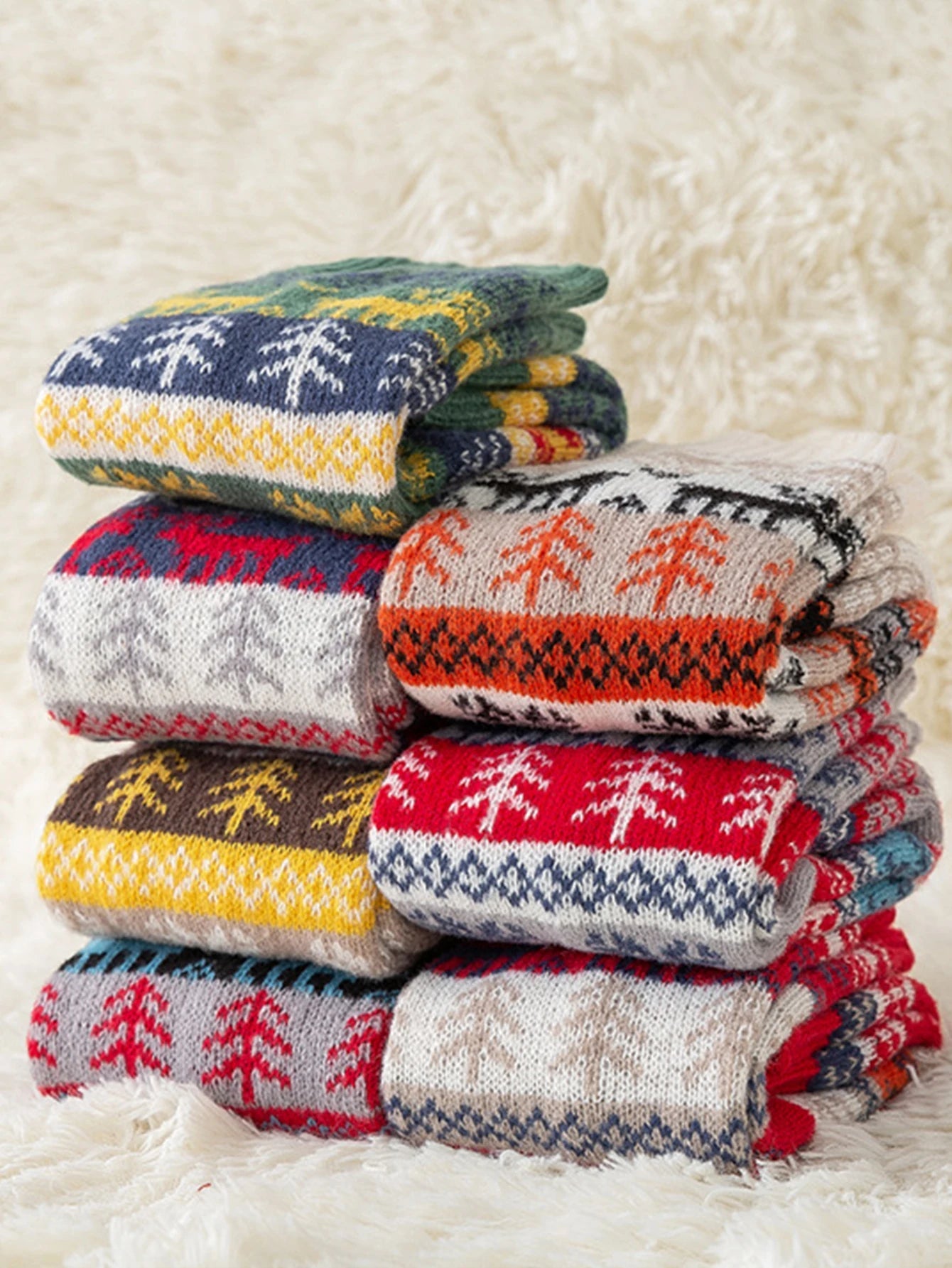 Calentadores de piernas de punto acogedores para otoño e invierno