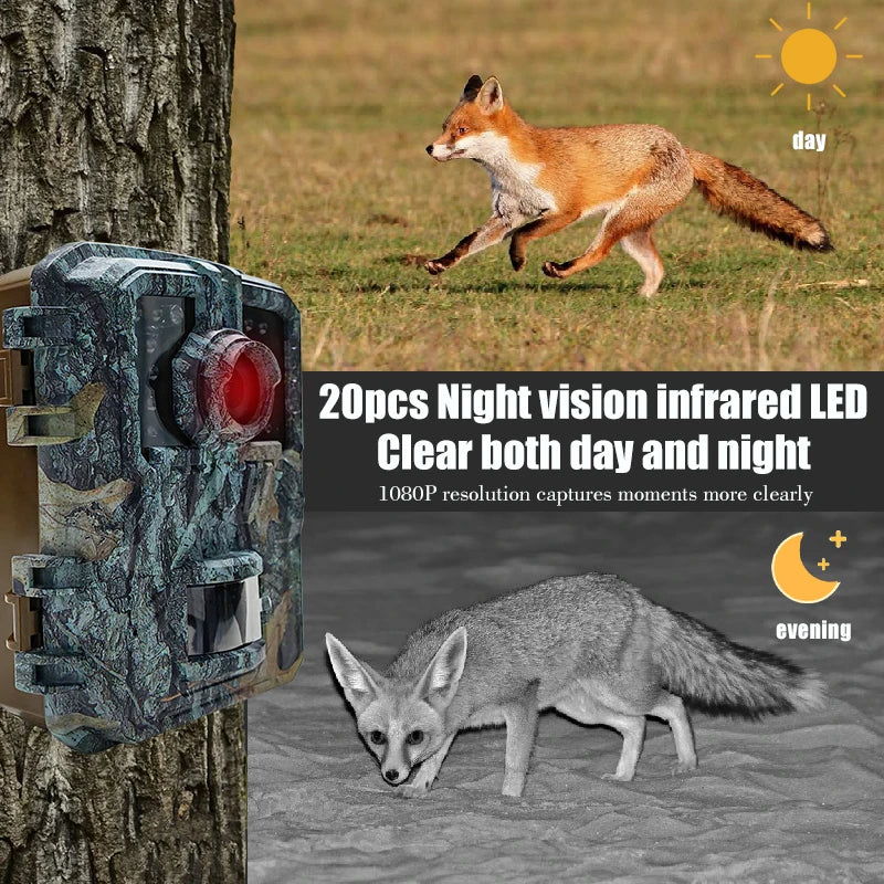 Minicámara de seguimiento de visión nocturna de 16 MP con seguimiento de movimiento PIR