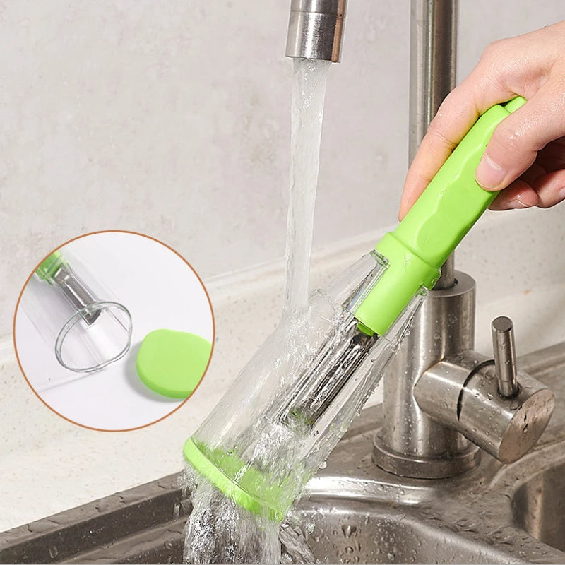 Pelador multifunción de manzana y verduras con tubo de almacenamiento
