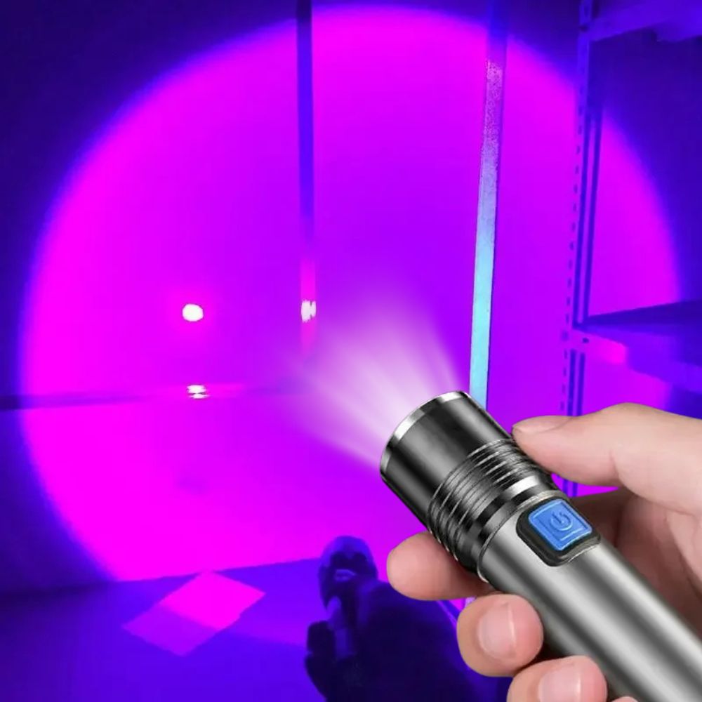 Linterna de mano con luz negra UV ultravioleta para detector de orina