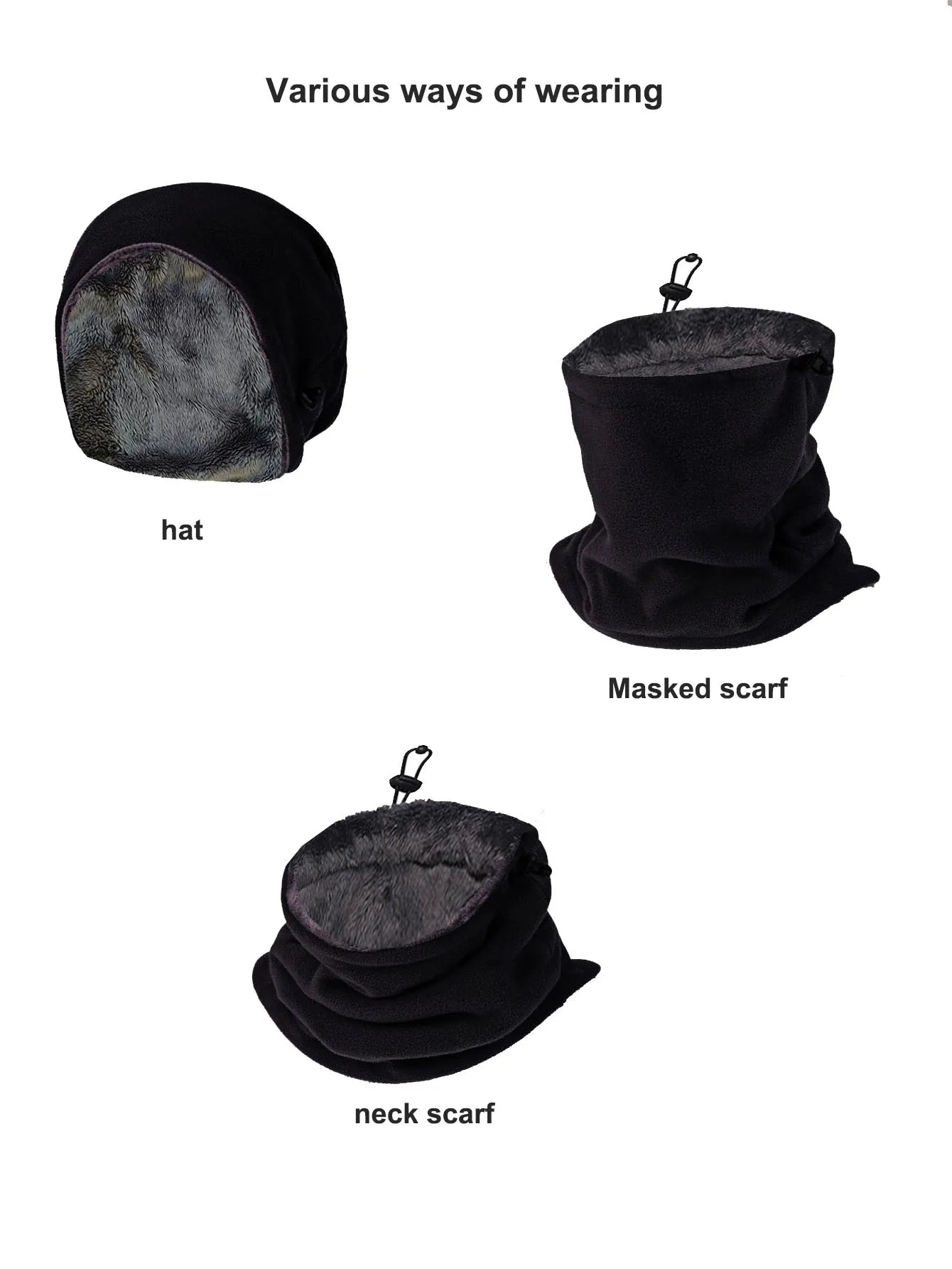 Pasamontañas polar bufanda tubular para cuello