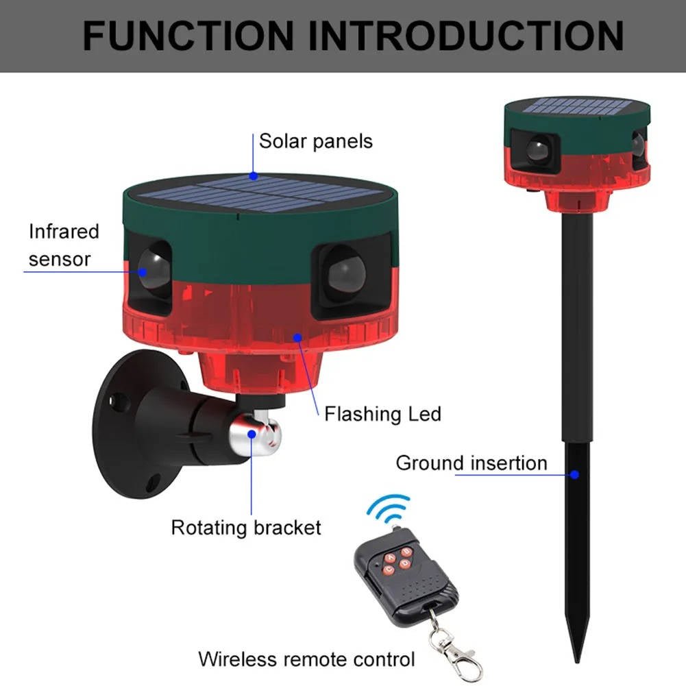 360 Degree Solar Repeller For Pigeon Bird Wild Boar Rabbit Deer - TRENDVYO