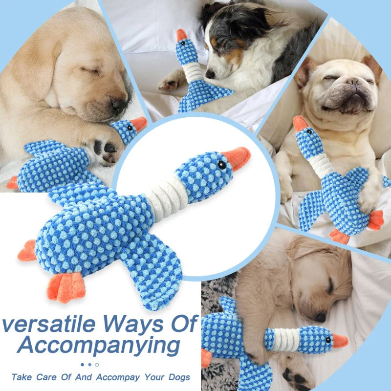 Juguete masticable de peluche para perros con chirriador