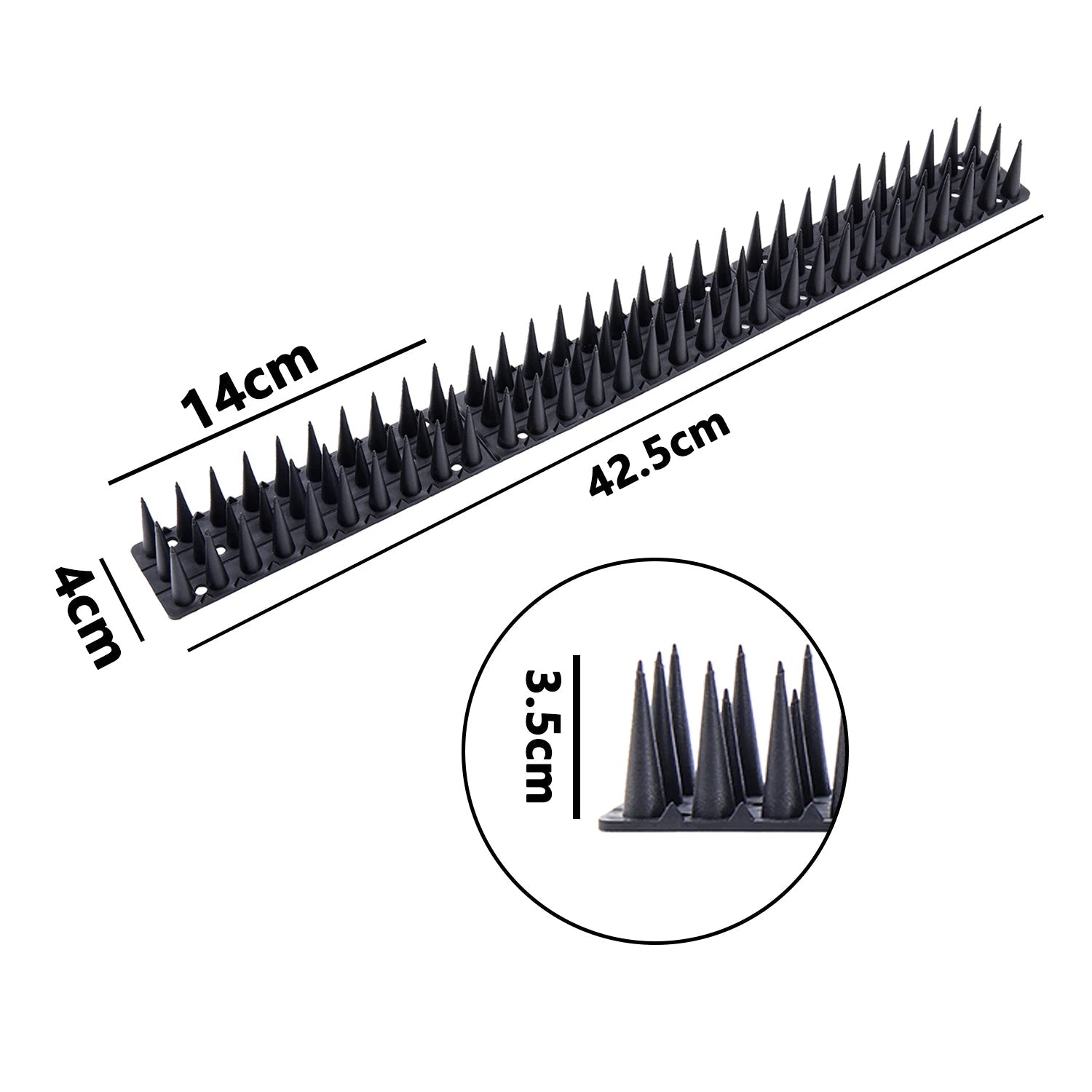 Púas de plástico para control de aves