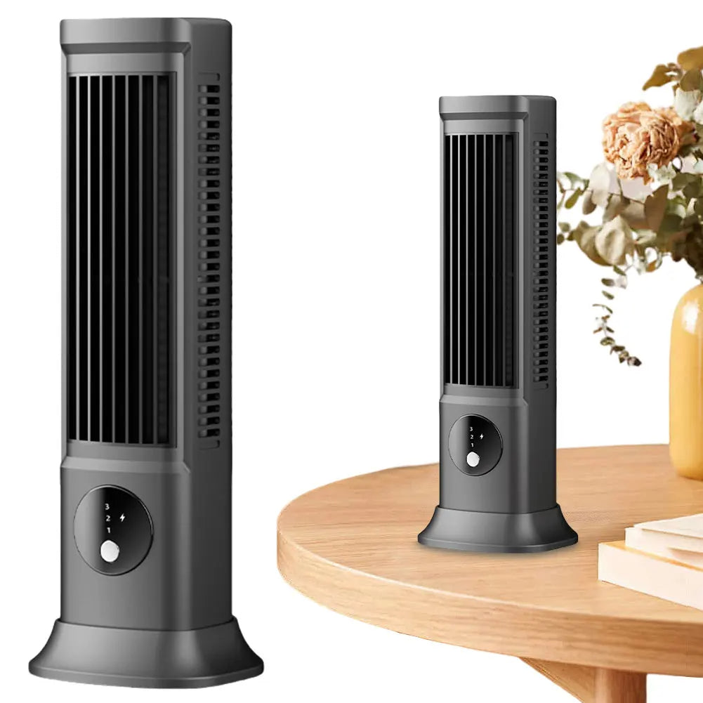 Mini ventilador de escritorio recargable con aire acondicionado