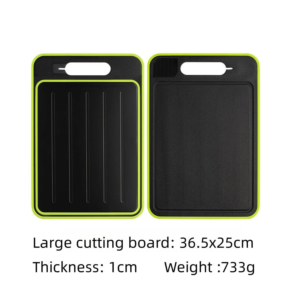 4-in-1 Cutting Board with Thawing Tray and Knife Sharpener - TRENDVYO