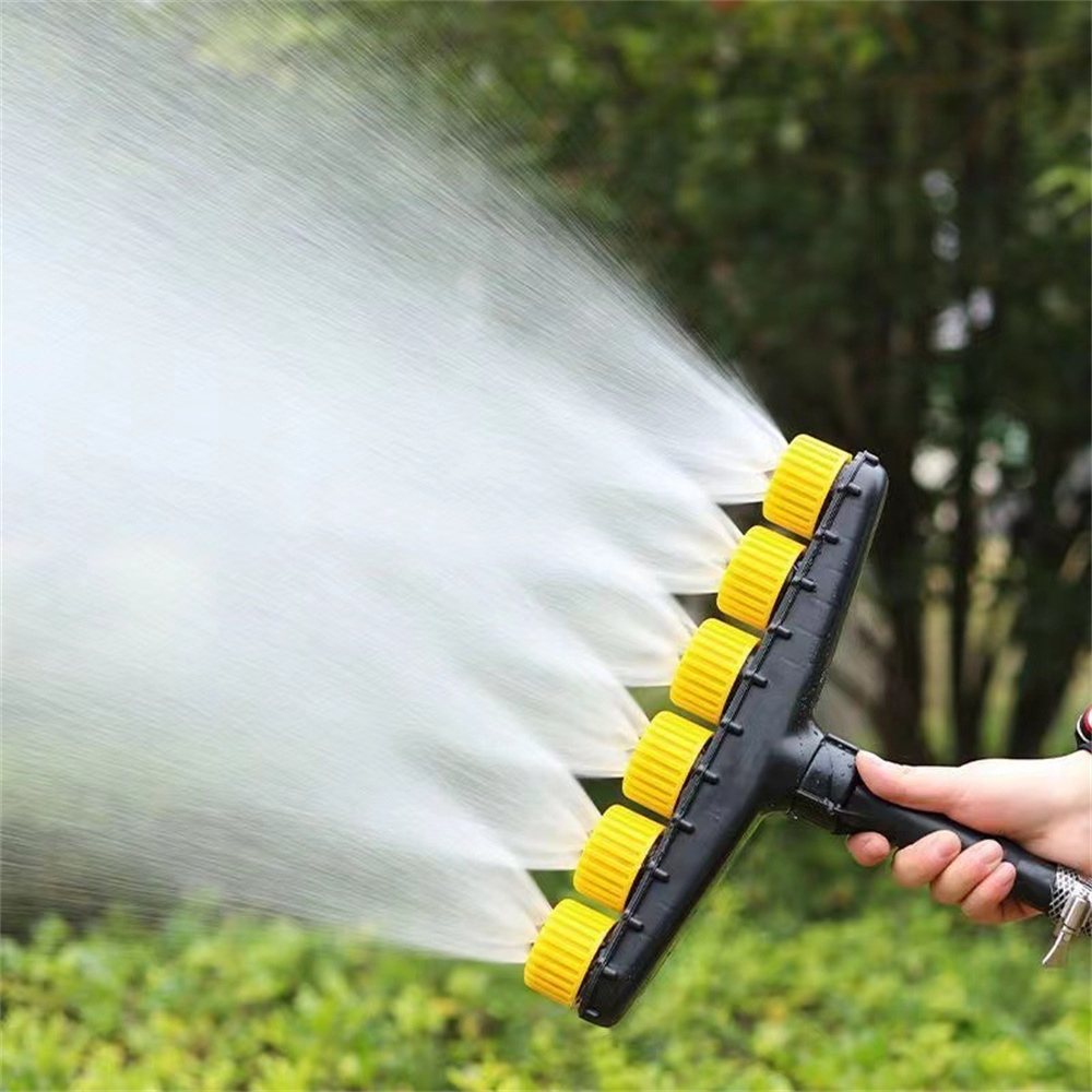 Potente boquilla pulverizadora multiusos para manguera de jardín