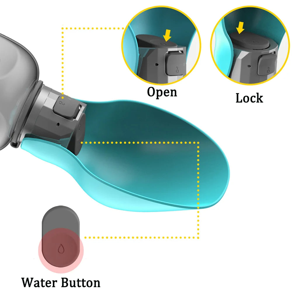 Botella de agua portátil para perros