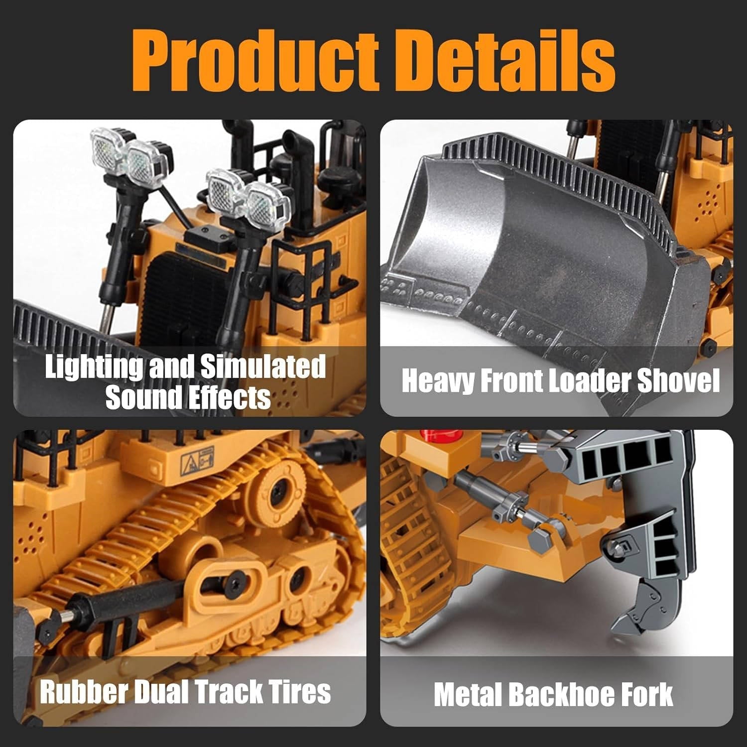 4WD Remote Control Excavator Bulldozer Dump - TRENDVYO