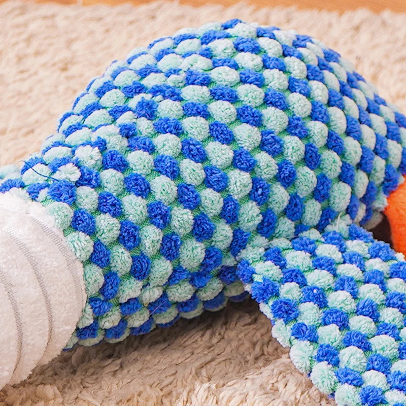 Juguete masticable de peluche para perros con chirriador