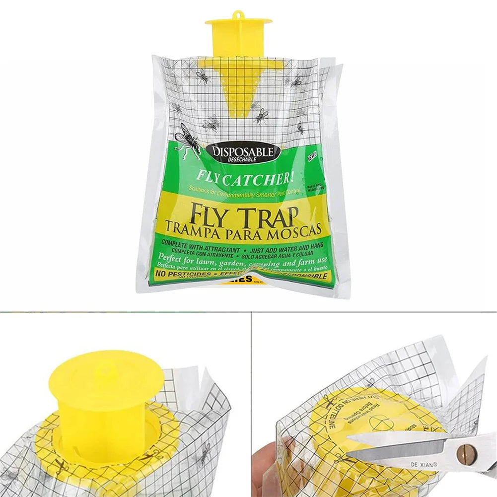 Trampa Ecológica Desechable para Moscas de Exterior