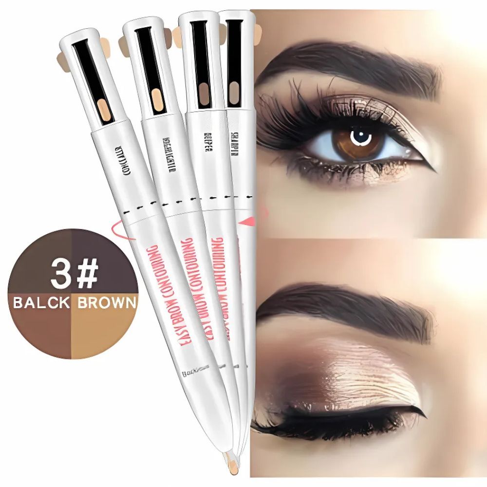 Lápiz de cejas 4 en 1: define, rellena, corrige e ilumina