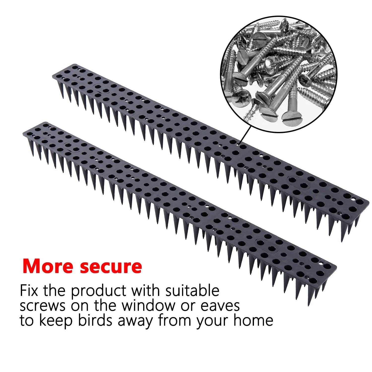 Púas de plástico para control de aves