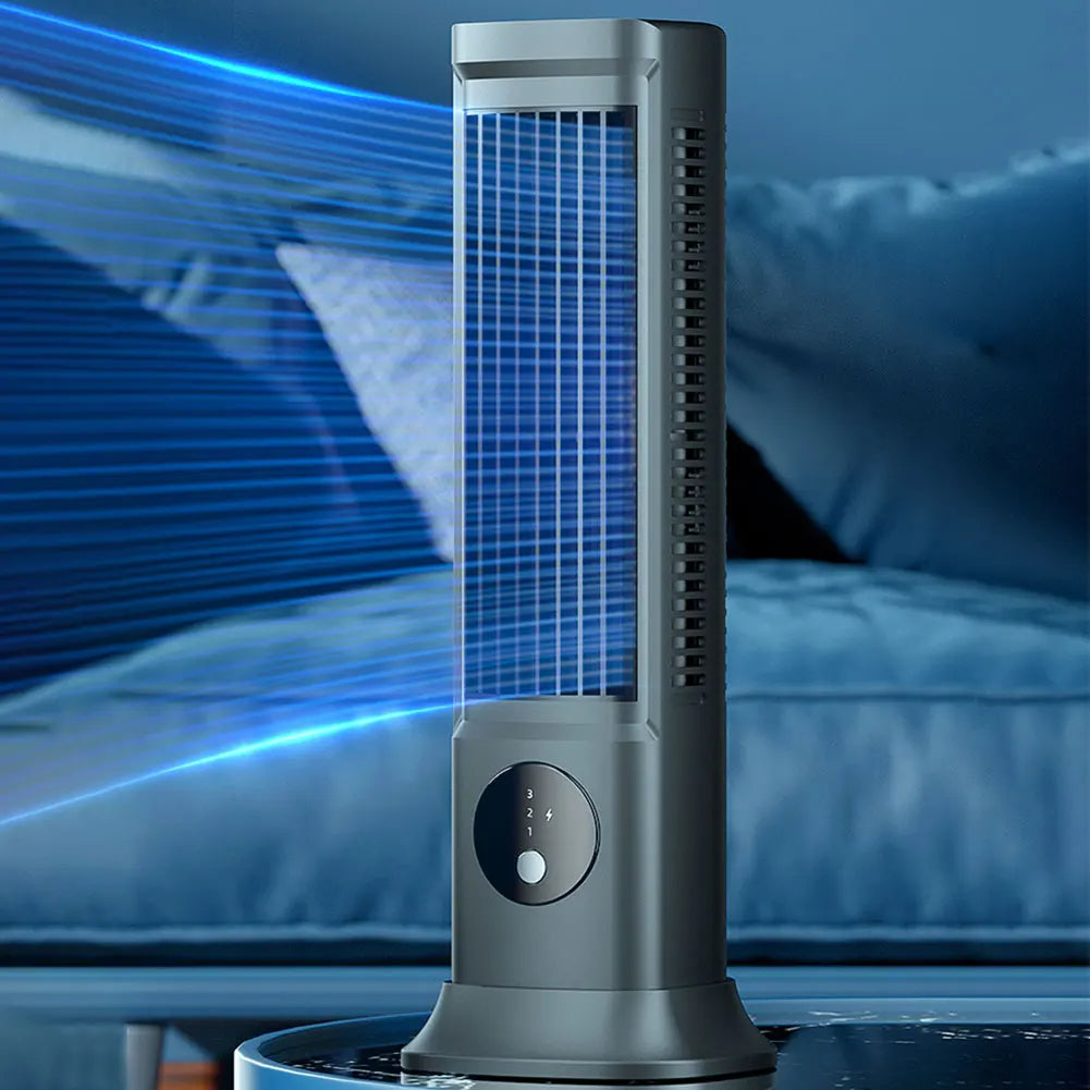 Mini ventilador de escritorio recargable con aire acondicionado