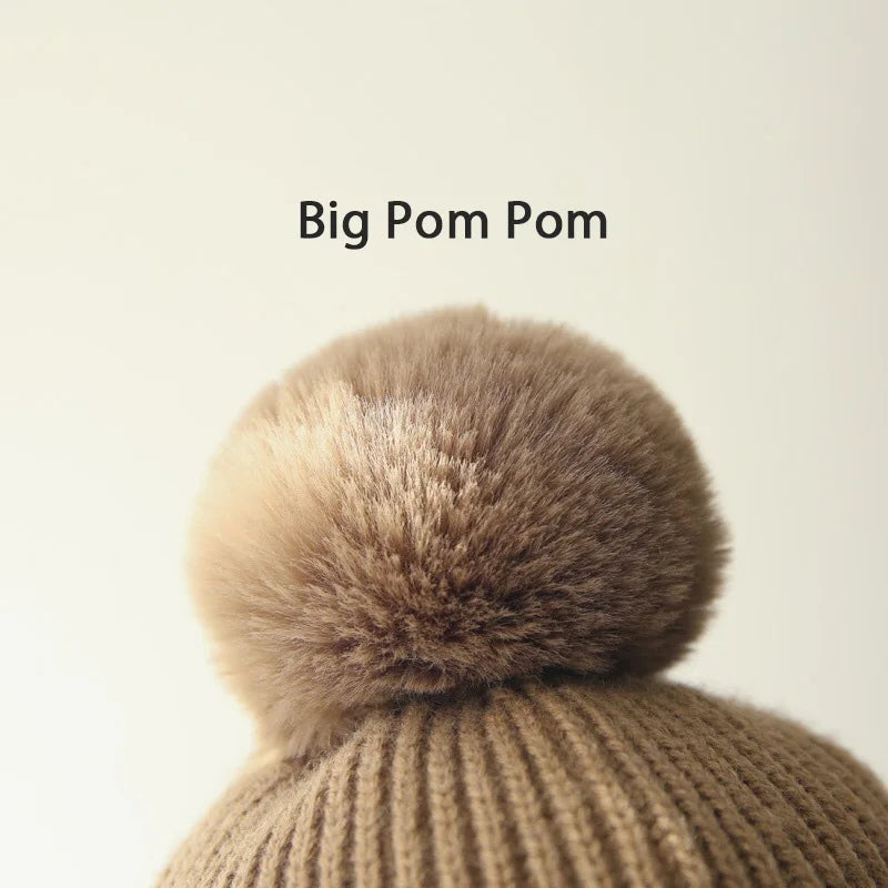 Gorro de invierno de punto para niños con orejeras