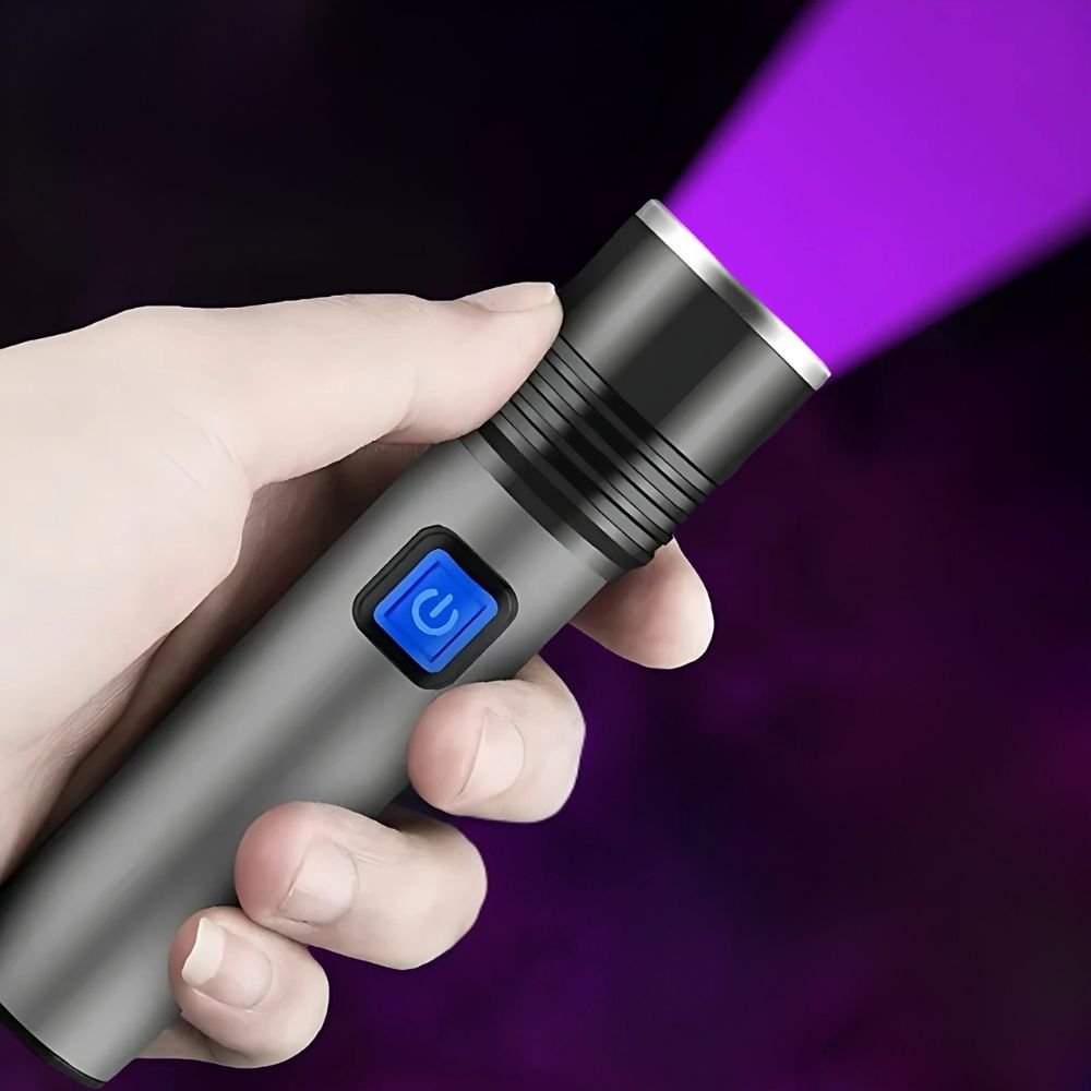 Linterna de mano con luz negra UV ultravioleta para detector de orina