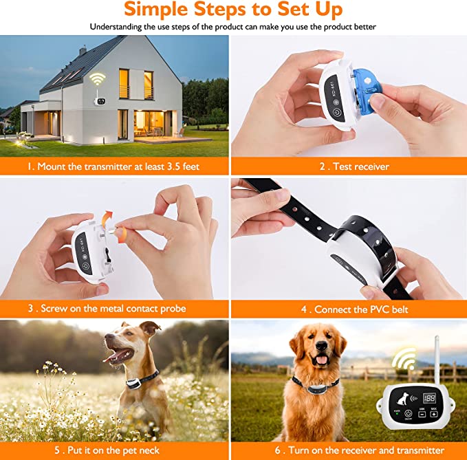 Valla inalámbrica para perros con collar
