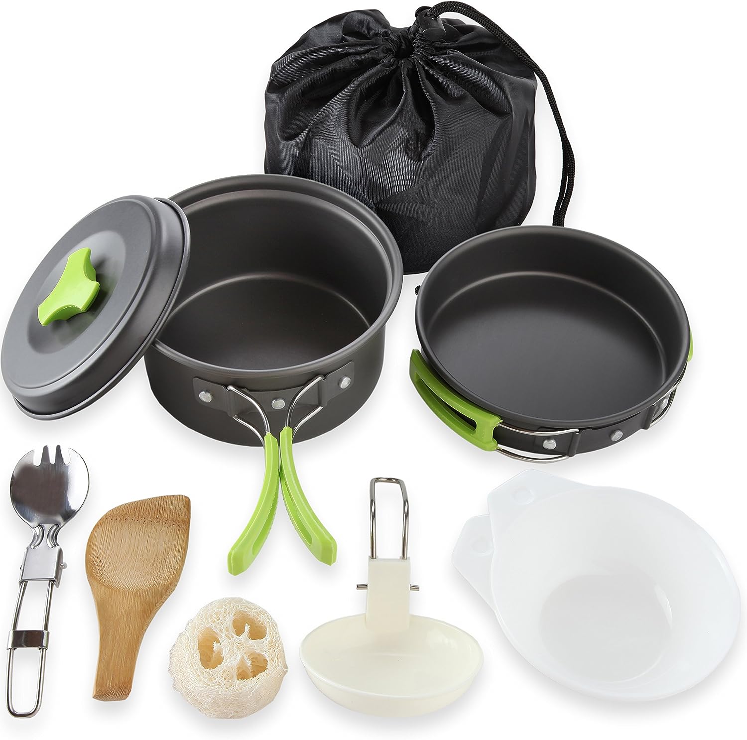 Batería de cocina para camping: ollas y sartenes para mochileros