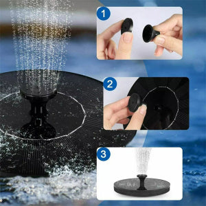 Fuente de agua con energía solar