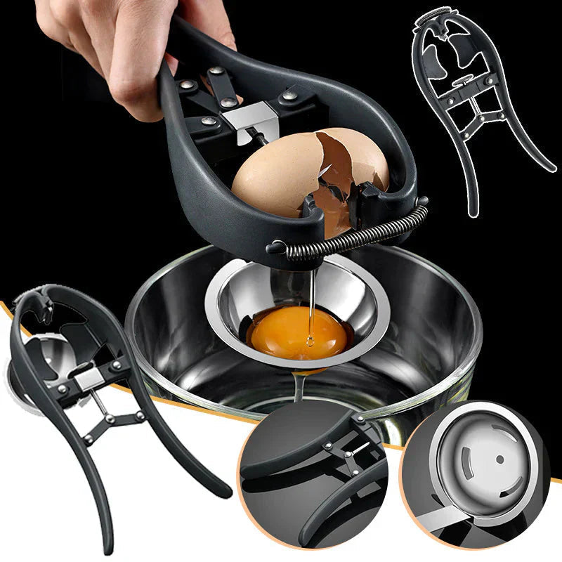 Cortador de huevos de acero inoxidable con mecanismo de apertura