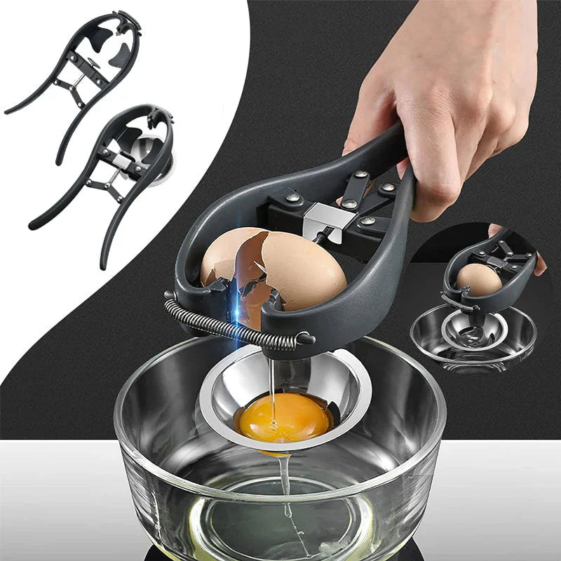 Cortador de huevos de acero inoxidable con mecanismo de apertura