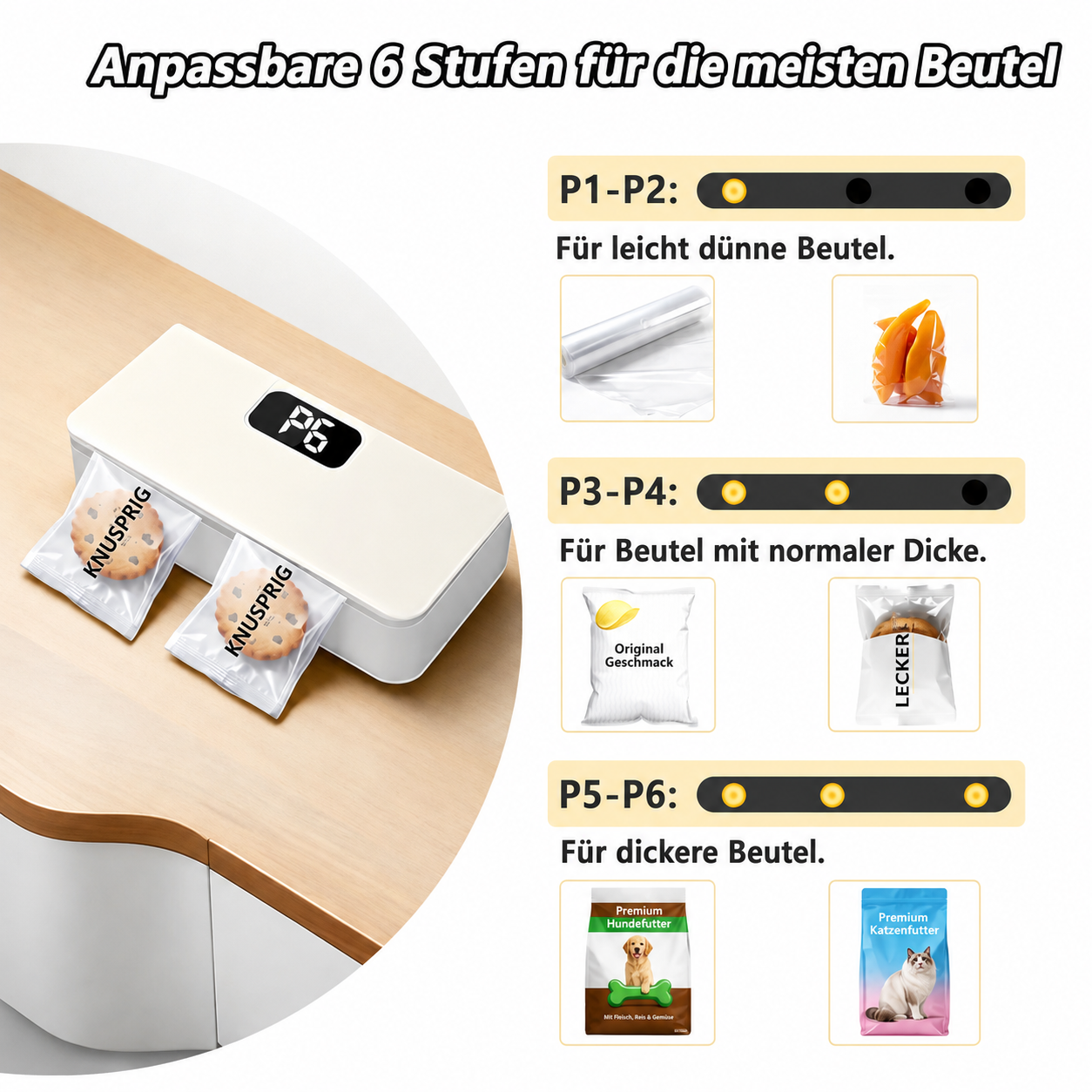 SnackSeal Pro – Magnetischer Beutelversiegler (USB-C)