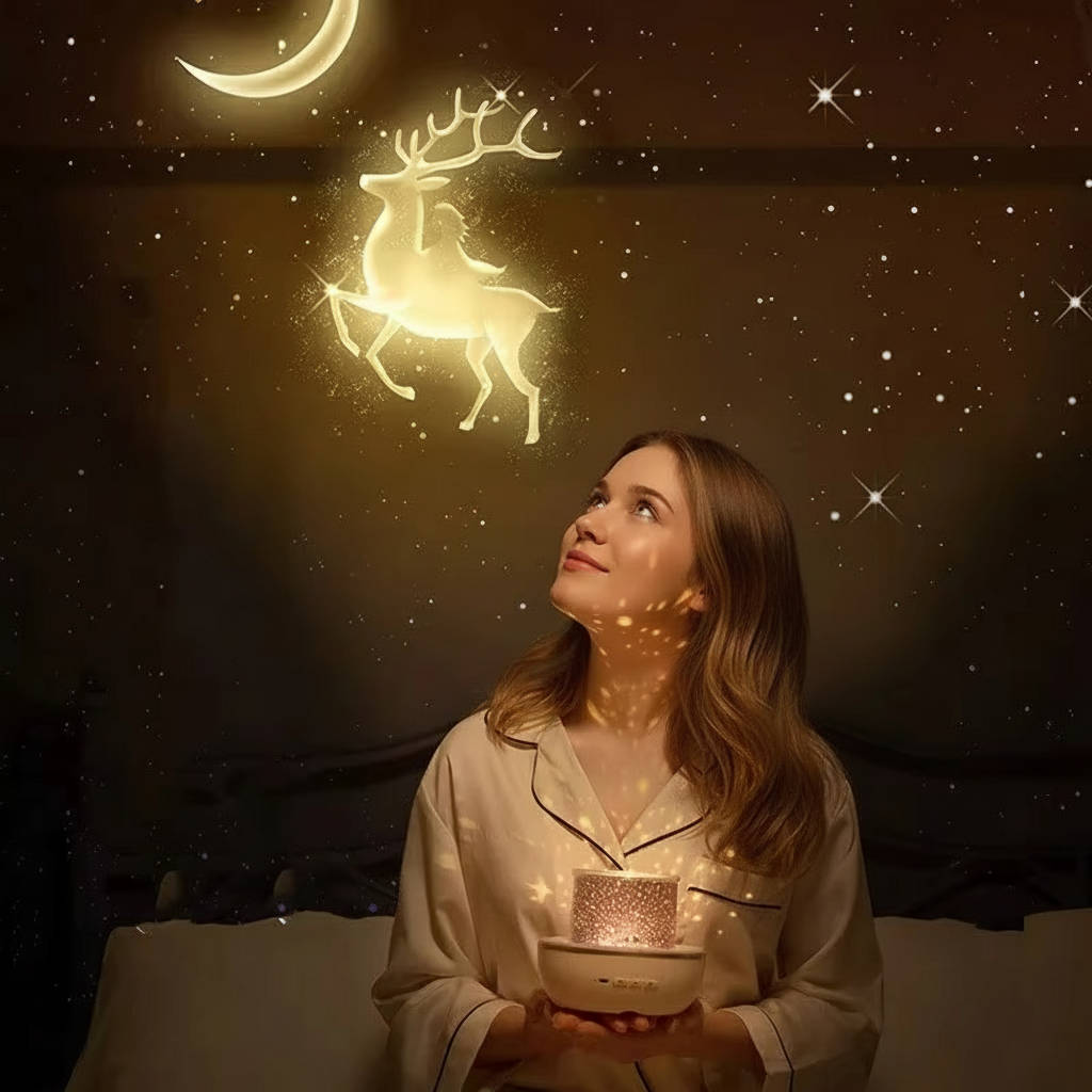 Luz nocturna con proyector para niños