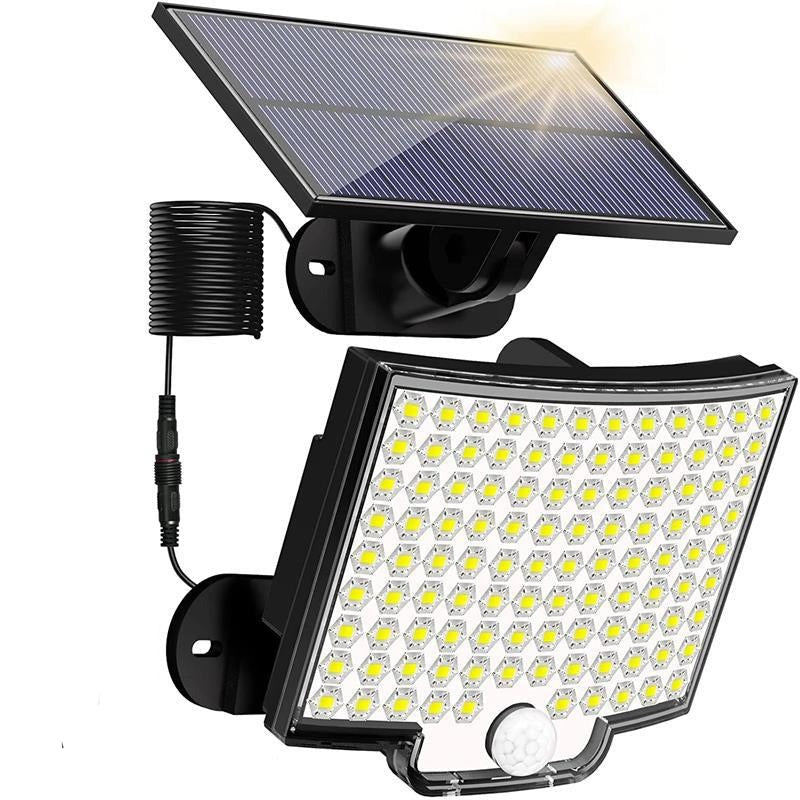 Luz solar exterior de 106 LED con sensor de movimiento