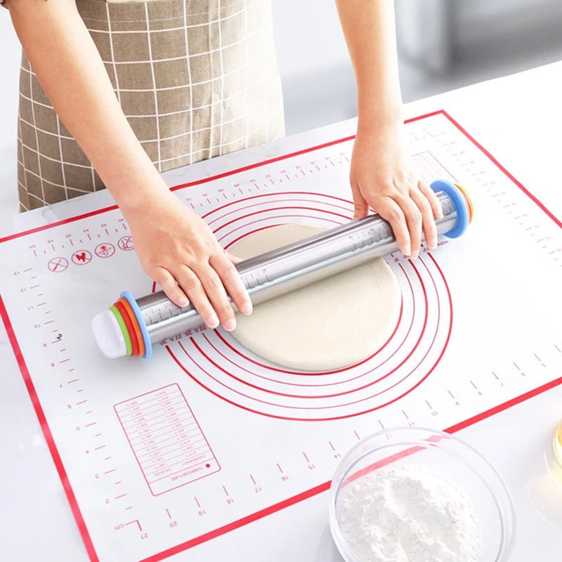 Adjustable Rolling Pin with Rings - TRENDVYO