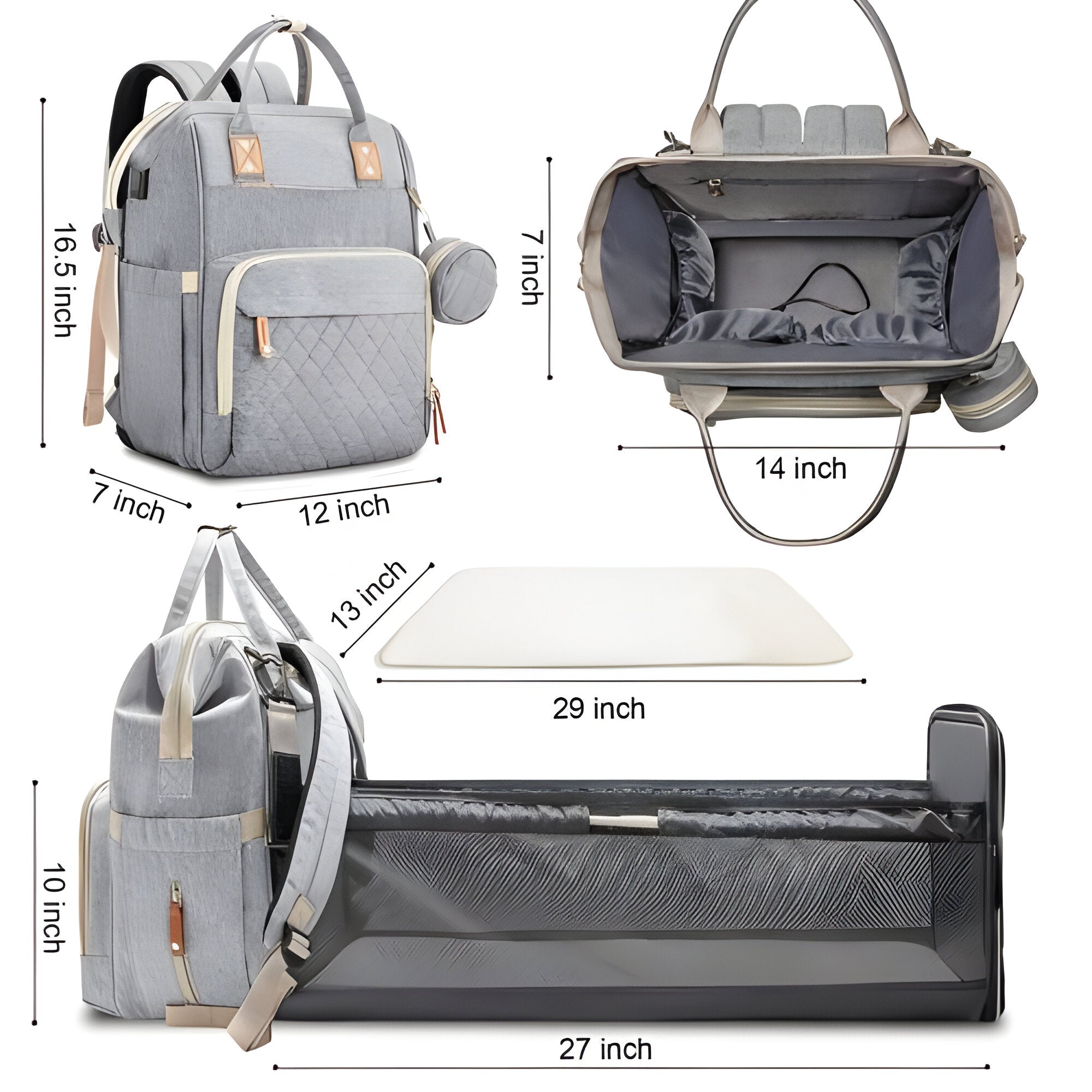 Changing bag - Travelling baby cot - TRENDVYO
