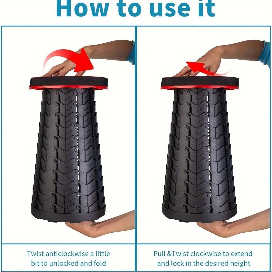 Collapsible Folding Telescopic Stool - TRENDVYO