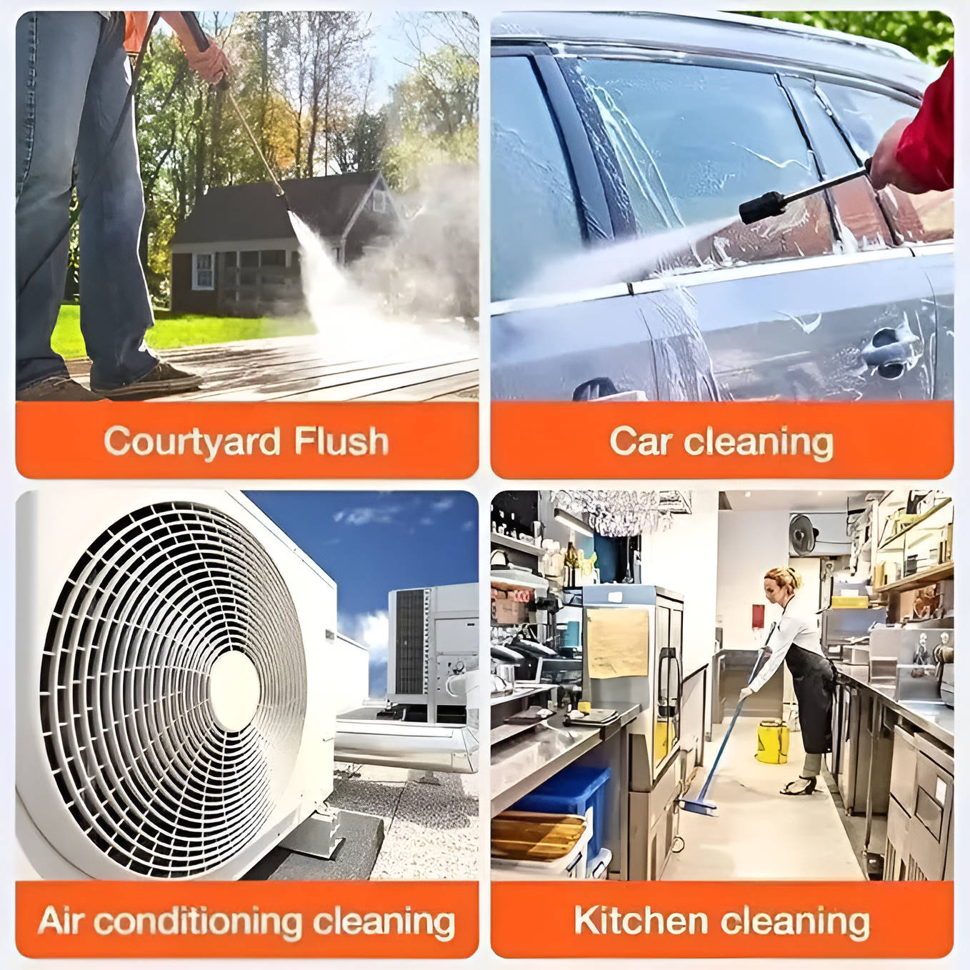 Cordless Portable High Pressure Spray Water Gun Set | Ideal for Cleaning Cars, Patios & Garden Furniture - TRENDVYO
