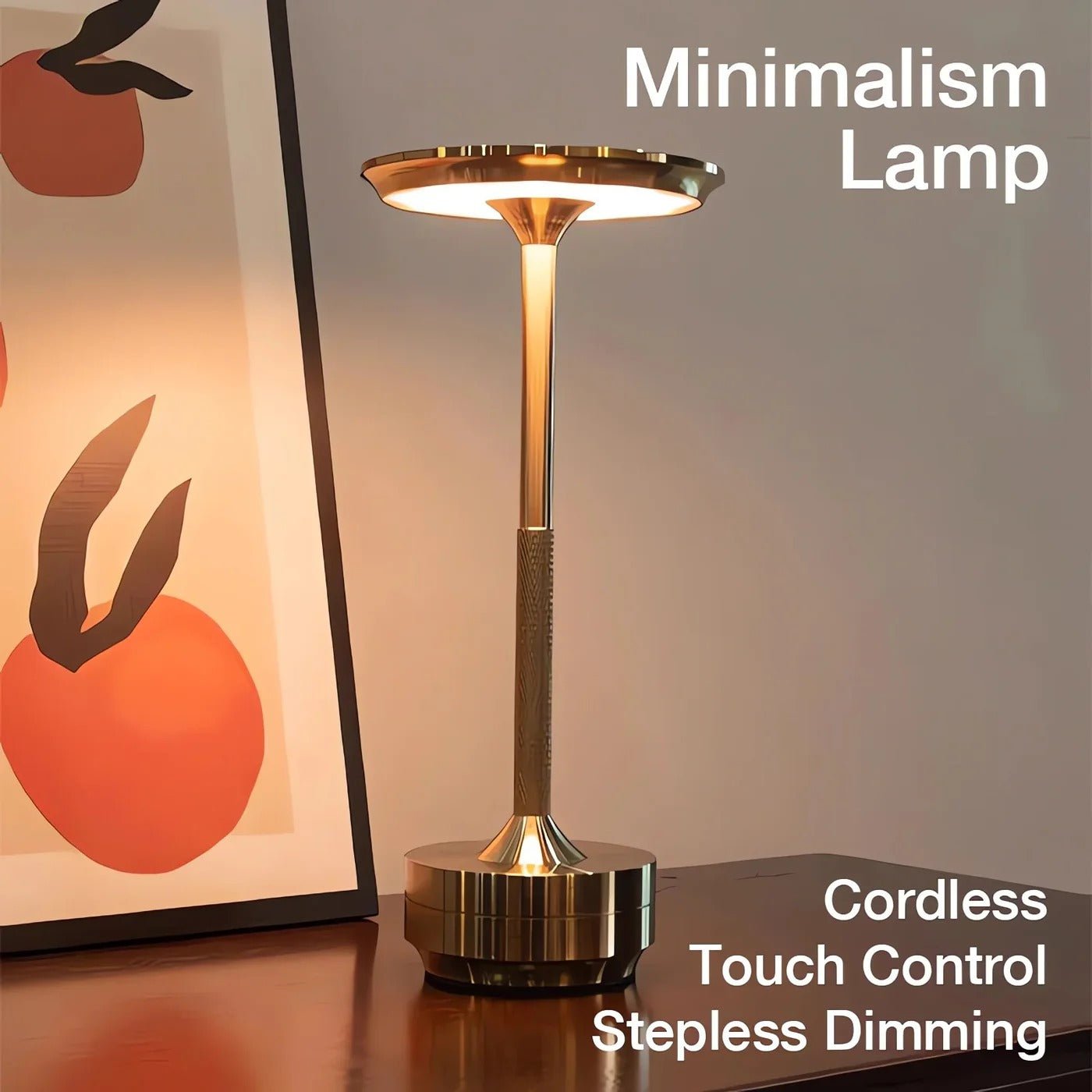 Cordless Table Lamp with Touch Control & Modern Nordic Design - TRENDVYO