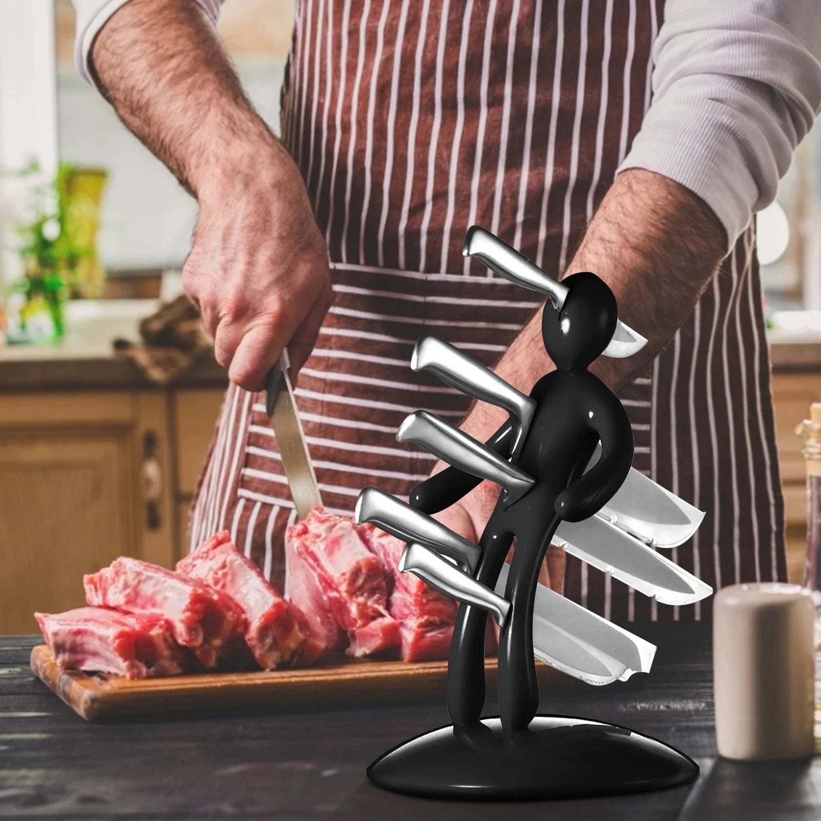 Creative Humanoid Kitchen Knife Holder Set - TRENDVYO