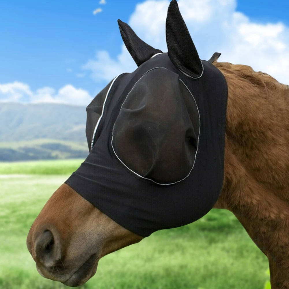 Máscara antimosquitos para caballos