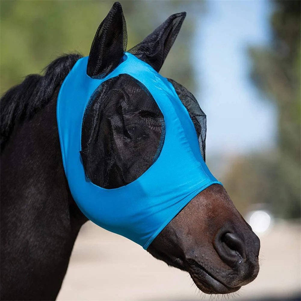 Máscara antimosquitos para caballos