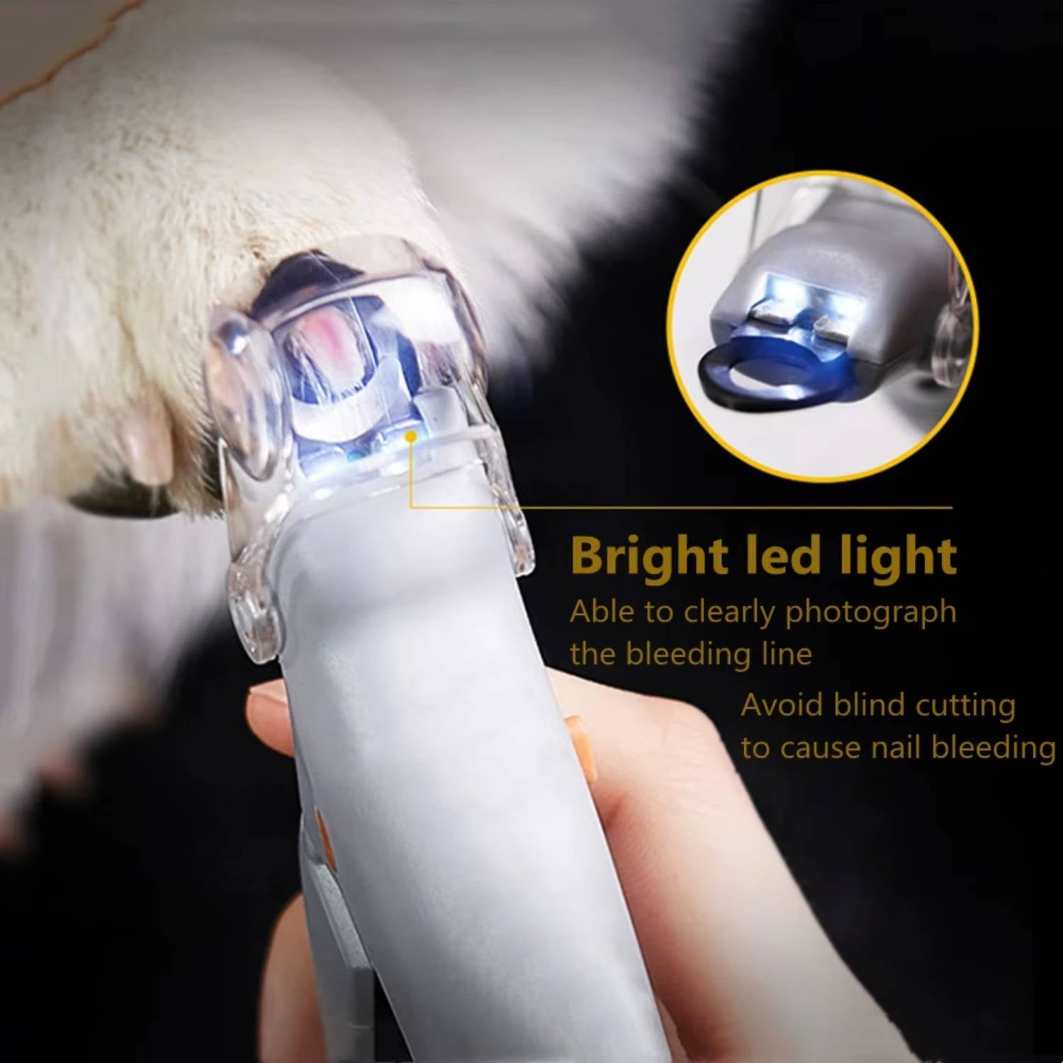 Cortauñas de mascotas con luz