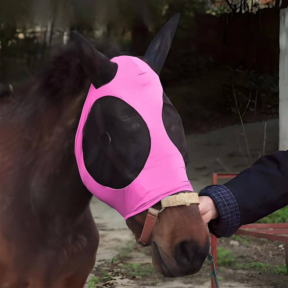 Máscara antimosquitos para caballos