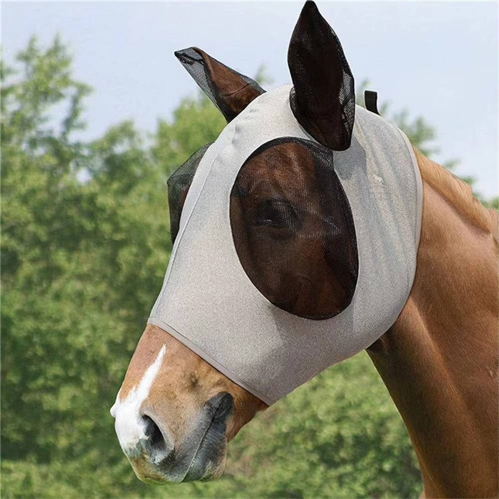 Máscara antimosquitos para caballos