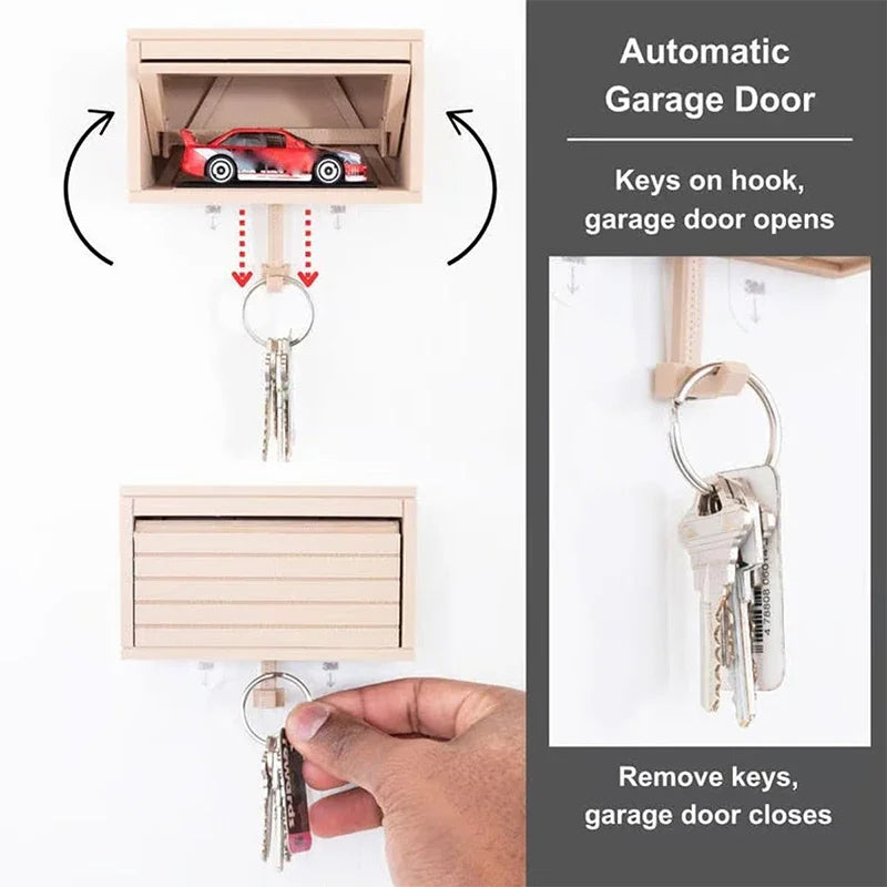 Soporte para Llaves de Pared Divertido Garaje de Coches
