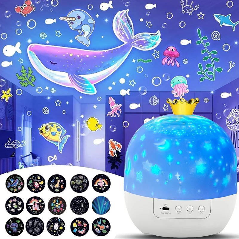 Luz nocturna con proyector para niños