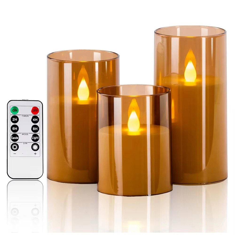 Velas realistas sin llama con control remoto