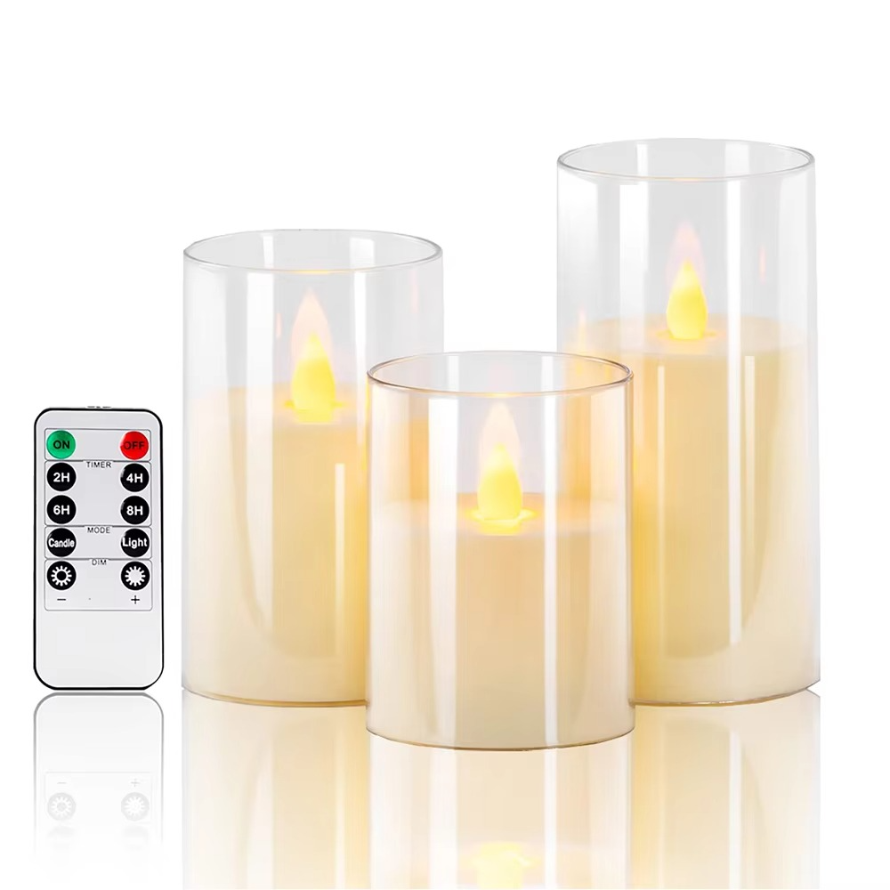 Velas realistas sin llama con control remoto